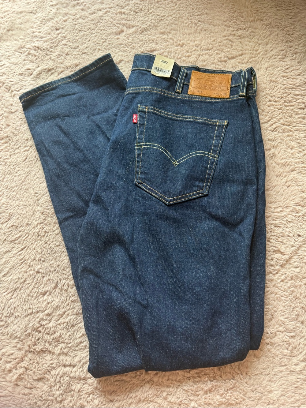 Signature by Levi Strauss Men's Dark Blue Relaxed Jeans